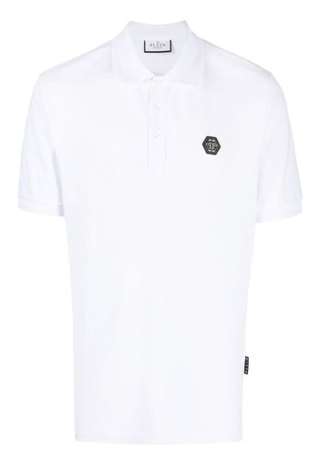 Philipp Plein Poloshirt mit Logo-Patch - Weiß