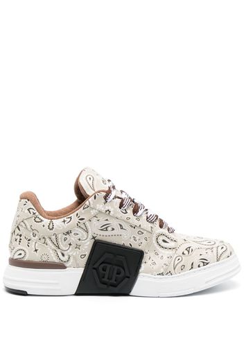 Philipp Plein Super Street paisley-print sneakers - Nude