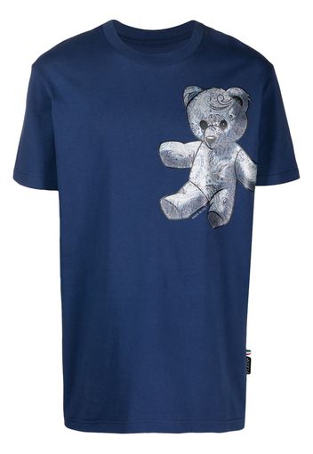 Philipp Plein T-Shirt mit Teddy - Blau