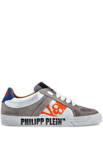 Philipp Plein "Leather Hi-Top Sneakers Retrokickz TM" - Grau