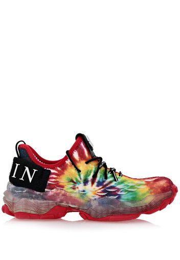 Philipp Plein Runner Hyper $hock tie-dye sneakers - Rot