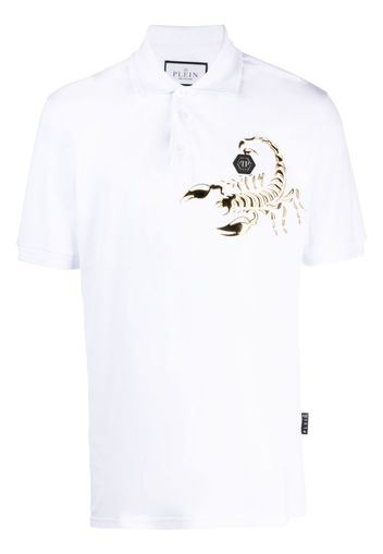 Philipp Plein Poloshirt mit Skorpion - Weiß