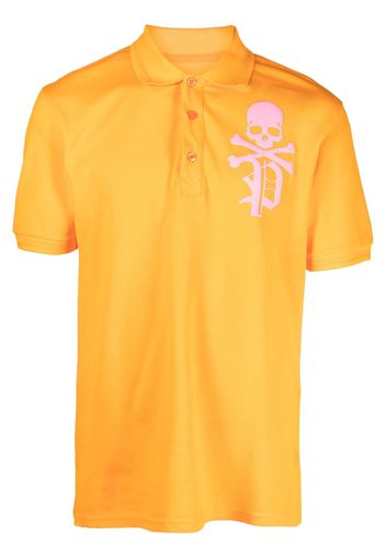 Philipp Plein Poloshirt mit Totenkopf-Print - Orange