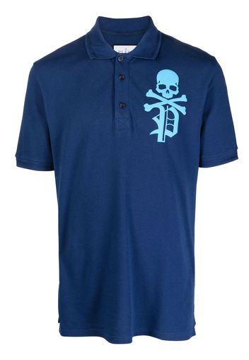 Philipp Plein Skull and Bones T-Shirt - Blau