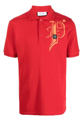 Philipp Plein Skull and Bones Poloshirt - Rot