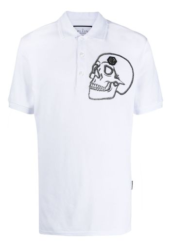 Philipp Plein Poloshirt mit Totenkopf-Print - Weiß