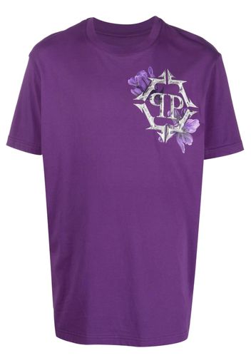 Philipp Plein T-Shirt mit Logo-Print - Violett