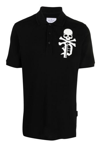 Philipp Plein Skull and Bones Poloshirt - Schwarz