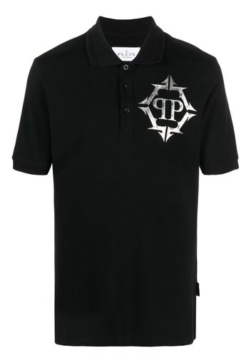 Philipp Plein Poloshirt mit Logo-Print - Schwarz