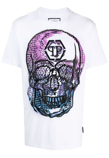 Philipp Plein T-Shirt mit Totenkopf-Print - Weiß