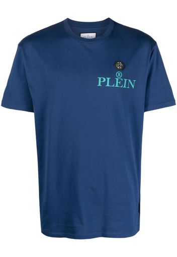 Philipp Plein Iconic Plein T-Shirt mit Logo-Print - Blau