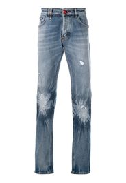 Philipp Plein Jeans mit ausgeblichenem Effekt - Blau