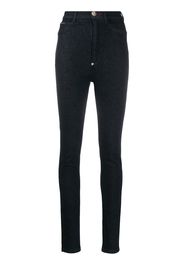 Philipp Plein Jeggings mit hohem Bund - Blau