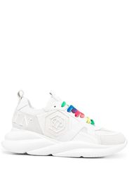 Philipp Plein Runner Sneakers in Colour-Block-Optik - Weiß