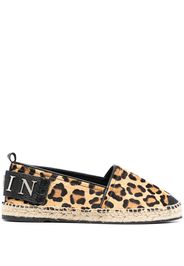 Philipp Plein Espadrilles mit Leoparden-Print - Braun