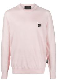 Philipp Plein Sweatshirt mit Logo-Patch - Rosa