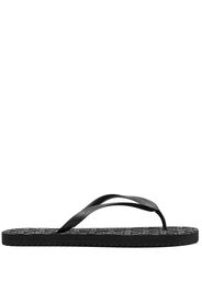 Philipp Plein Flip-Flops mit Logo-Print - Schwarz