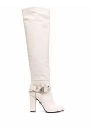 Philipp Plein Kniehohe Stiefel mit Schnalle - Nude