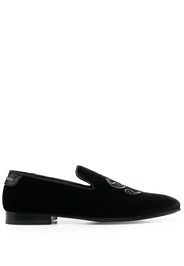 Philipp Plein Money Loafer aus Samt - Schwarz