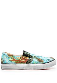 Philipp Plein Flame Slip-On-Sneakers - Blau