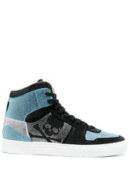 Philipp Plein Strass high-top sneakers - Blau