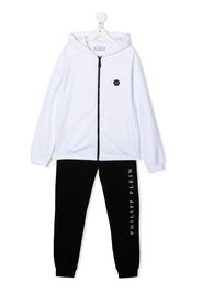 Philipp Plein Junior TEEN logo-print two-tone tracksuit set - Schwarz