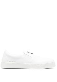 Philipp Plein logo-plaque slip-on sneakers - Weiß