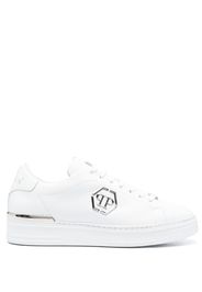 Philipp Plein Hexagon low-top leather sneakers - Weiß