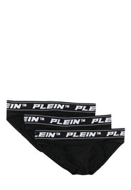 Philipp Plein 3er-Set Slips mit Logo - Schwarz