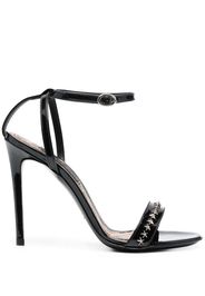 Philipp Plein logo-plaque 125mm leather sandals - Schwarz