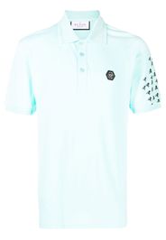 Philipp Plein Skull and Bones Poloshirt - Blau