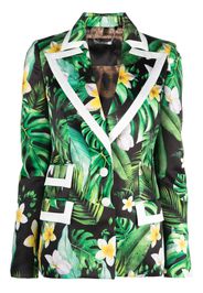 Philipp Plein Blazer mit Blumen-Print - Schwarz