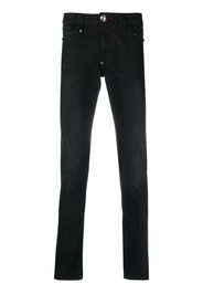 Philipp Plein logo-plaque slim-leg jeans - Schwarz