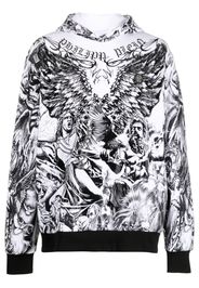 Philipp Plein graphic-print hoodie - Weiß