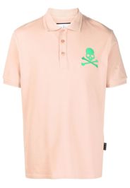 Philipp Plein Skull Bones cotton polo shirt - Nude