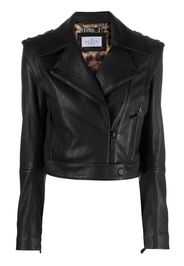 Philipp Plein Cropped-Bikerjacke - Schwarz