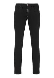 Philipp Plein logo-patch skinny jeans - Schwarz