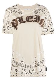 Philipp Plein T-Shirt mit Strass - Nude