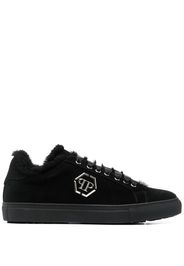 Philipp Plein Sneakers mit Logo-Schild - Schwarz