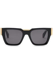Philipp Plein logo-plaque square-frame sunglasses - Schwarz