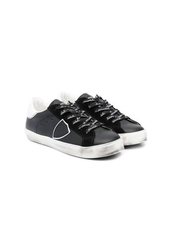 Philippe Model Kids logo-print lace-up sneakers - Schwarz