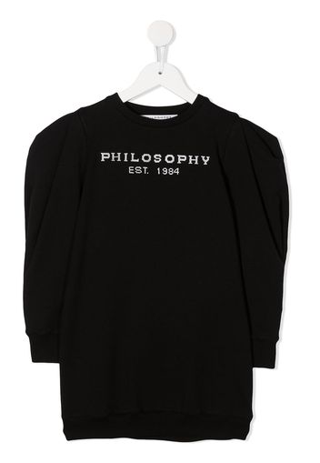 Philosophy Di Lorenzo Serafini Kids Sweatshirt mit Puffärmeln - Schwarz