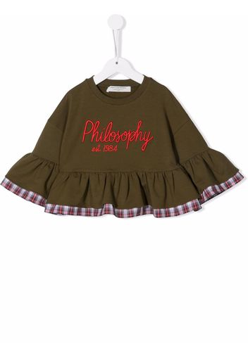 Philosophy Di Lorenzo Serafini Kids Ausgestelltes Oberteil mit Logo-Print - Grün