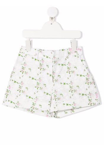 Philosophy Di Lorenzo Serafini Kids floral-print cotton shorts - Weiß