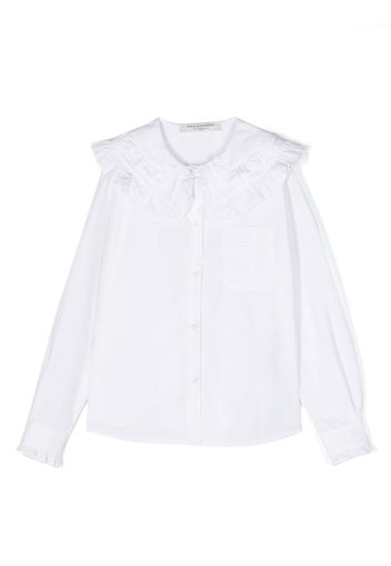 Philosophy Di Lorenzo Serafini Kids ruffled-collar cotton shirt - Weiß