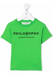 Philosophy Di Lorenzo Serafini Kids embroidered-logo cotton T-Shirt - Grün