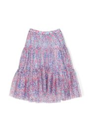 Philosophy Di Lorenzo Serafini Kids Ausgestellter Rock mit Blumen-Print - Violett