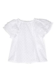 Philosophy Di Lorenzo Serafini Kids short-sleeve ruffled blouse - Weiß