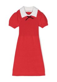 Philosophy Di Lorenzo Serafini Kids ribbed-knit bow-embellished dress - Rot