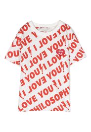 Philosophy Di Lorenzo Serafini Kids text-print cotton T-shirt - Weiß